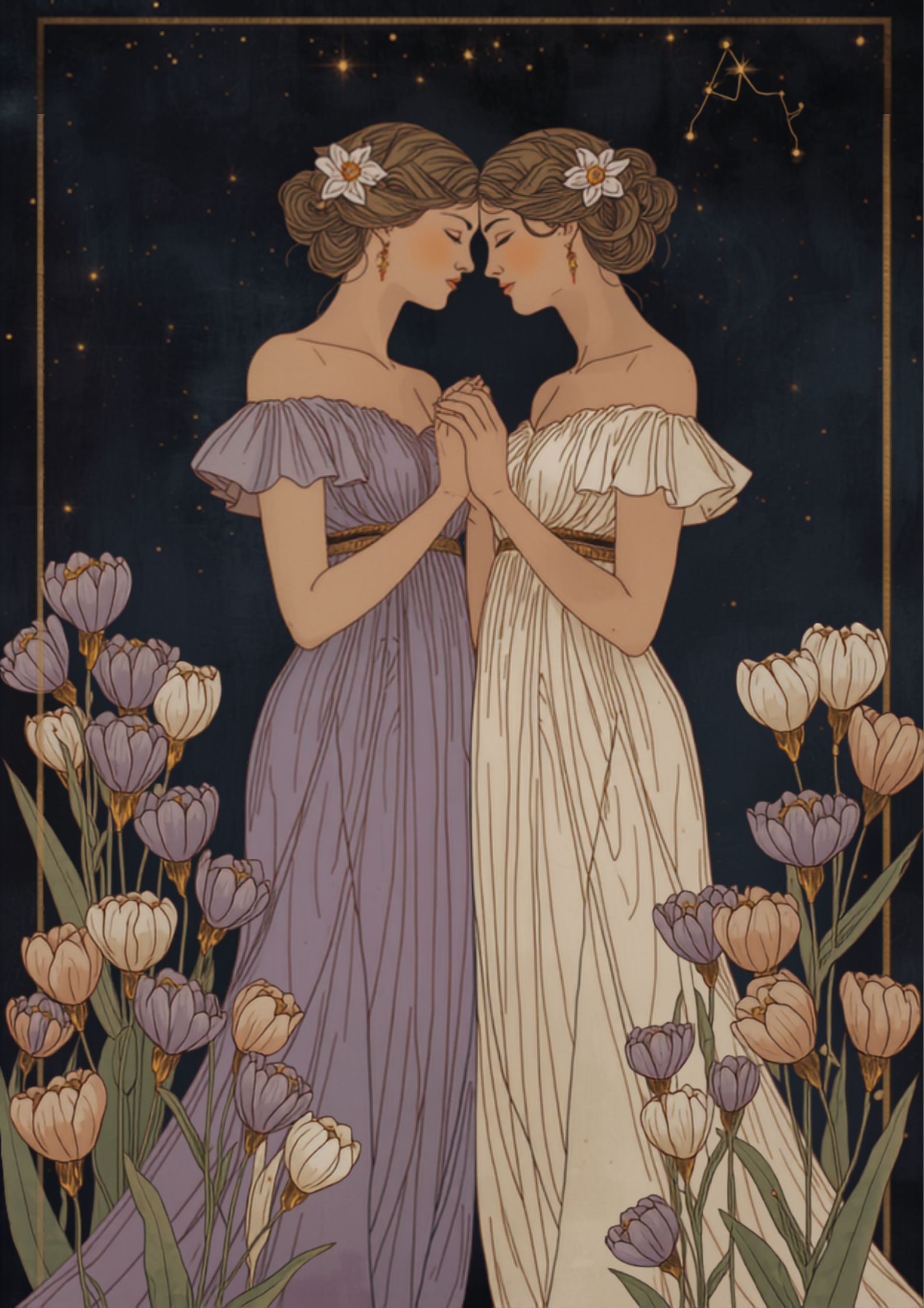 La tendresse — deux êtres qui se lient.